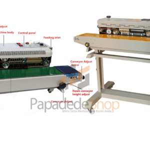 Mesin Seal Continuous Band Sealer With Gas Flushing Pengemas Biji Kopi Keripik Snack Jajanan Oleh-oleh DBF 1000ANF