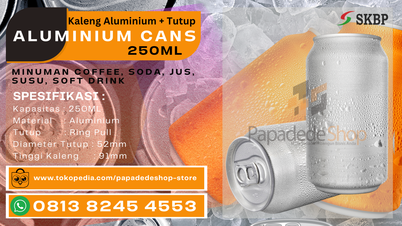 Jual Aluminium Cans 250ml Harga Murah - PAPADEDESHOP Jakarta