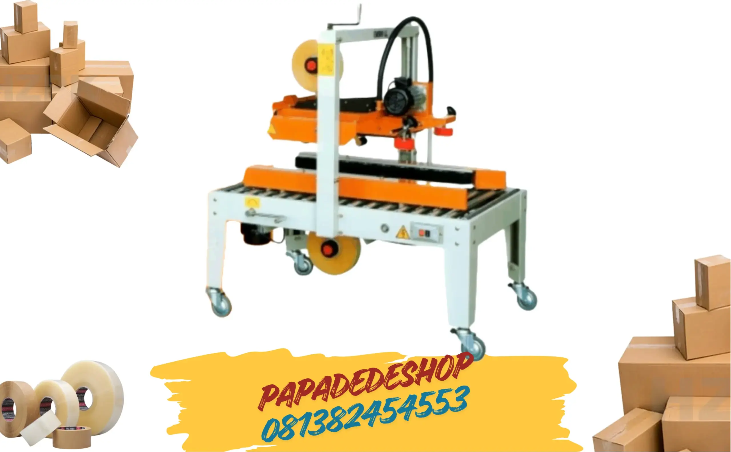 Jual Mesin Carton Sealer Lakban Kardus Pita Penyegel Kotak Karton Auto Uniform Carton Sealer EC-702