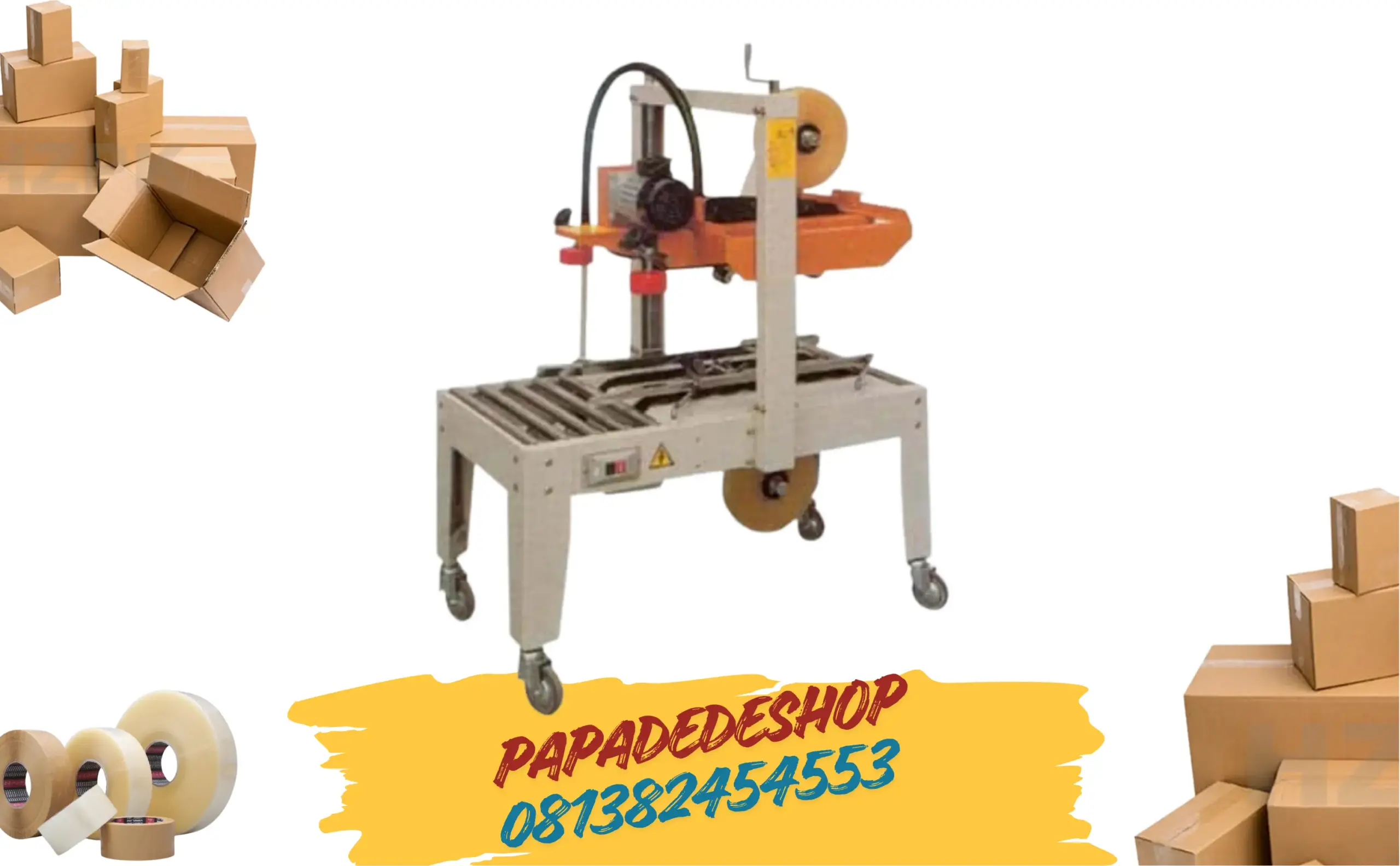 Jual Mesin Carton Sealer Lakban Kardus Pita Penyegel Kotak Karton Auto Uniform Carton Sealer EC-703