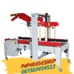 Jual Mesin Carton Sealer Lakban Kardus Pita Penyegel Kotak Karton Flap Automatic Pneumatic Folding Carton Box Tape Sealing Machine FXJ-5050ZQ