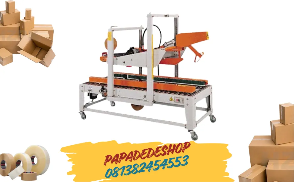 Jual Mesin Carton Sealer Lakban Kardus Pita Penyegel Kotak Karton Mesin Lipat Tutup Seragam Otomatis EC-705-