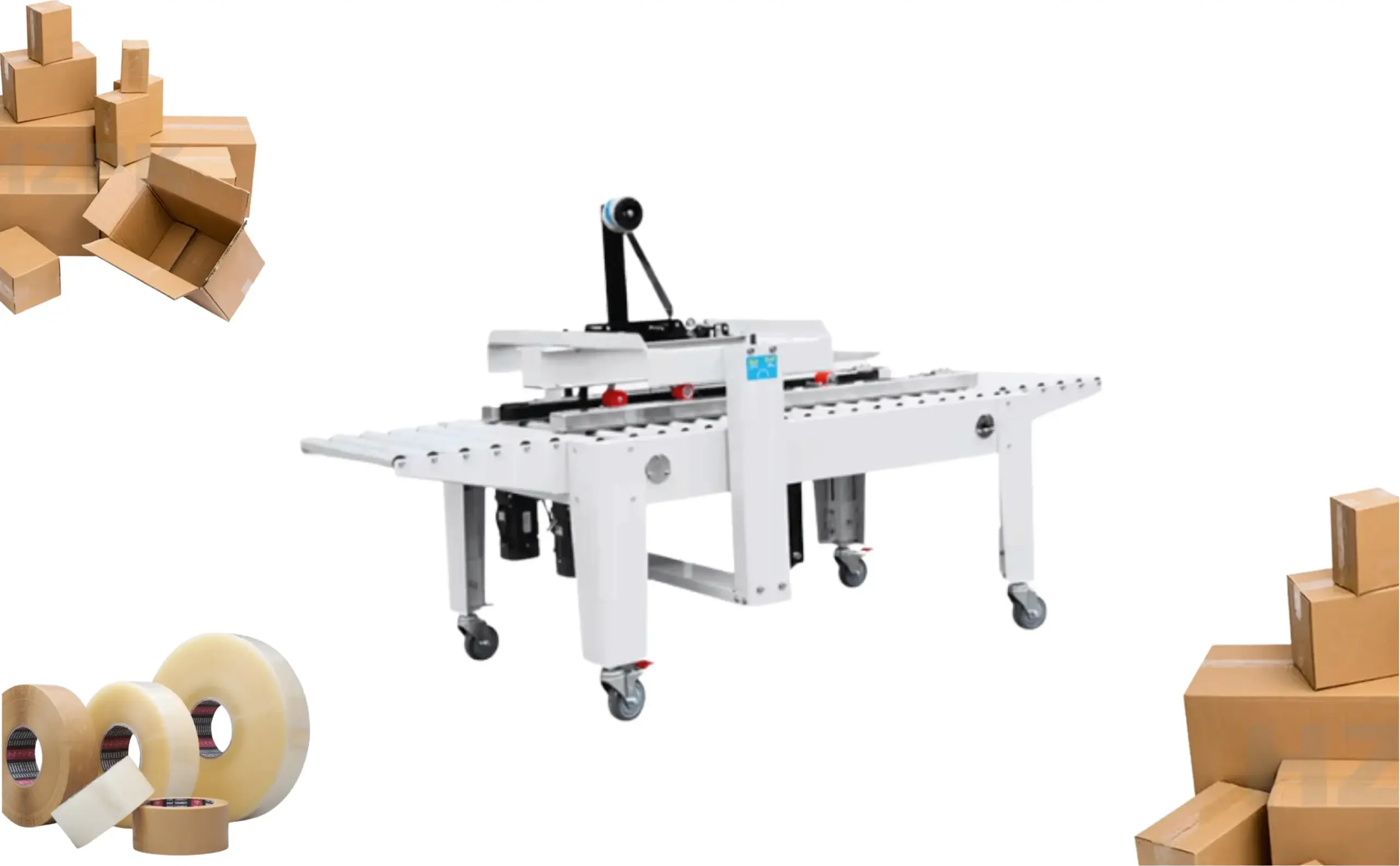 Jual-Mesin-Carton-Sealer-Lakban-Kardus-Semi-Automatic-Adhesive-Tape-Carton-Sealer-with-Double-Motors-FXJ-2550X