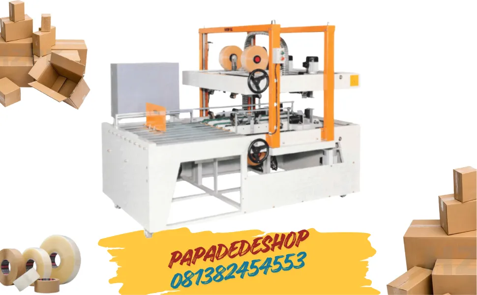 Jual Mesin Lakban Kardus Pita Penyegel Kotak Auto Uniform Carton Edge Sealer EC-706