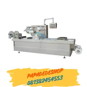 Jual Mesin Vacuum Sealer Pengemas Vakum Otomatis Nitrogen Flushing Automatic Tray Vacuum Gas Flushing Packaging Machine DZQ-210HL / DZQ-420HT