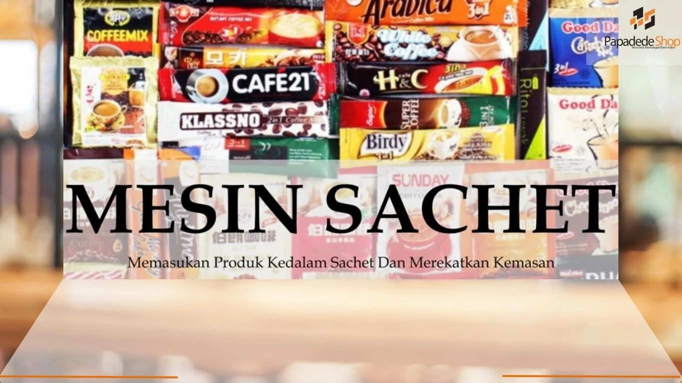 Mesin pengemas sachet otomatis stainless steel Papadedeshop Indonesia di jakarta