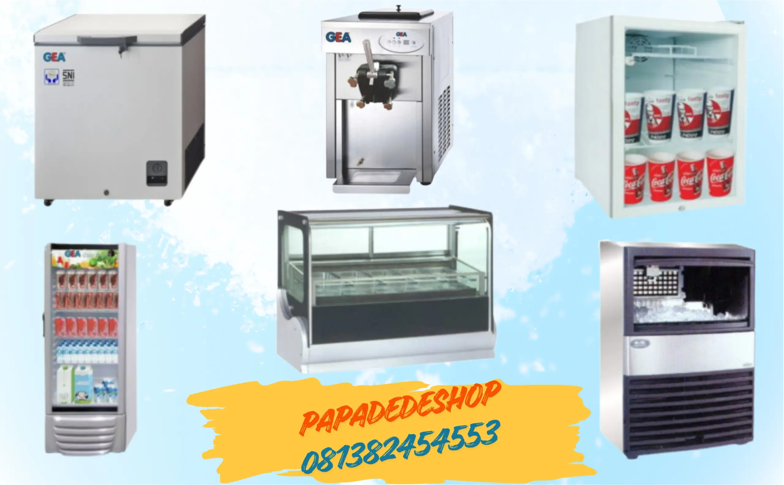 Jual mesin pendingin berbagai jenis dan merk Papadedeshop Indonesia di Jakarta