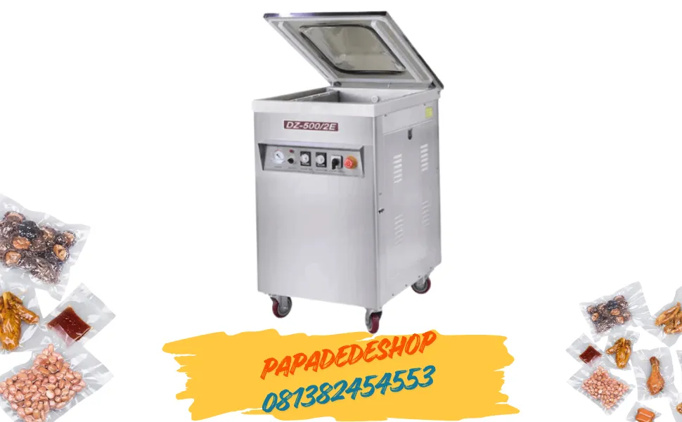Jual Mesin Vacuum Sealer Pengemas otomatis Single Chamber Vacuum Sealer Packing Machine DZ-500/2E