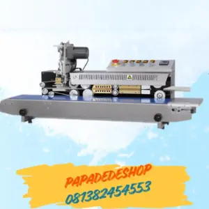 Jual Horizontal Plastic Bag Continuous Band Sealing Machine with Color Ribbon FRS-1010I hualian