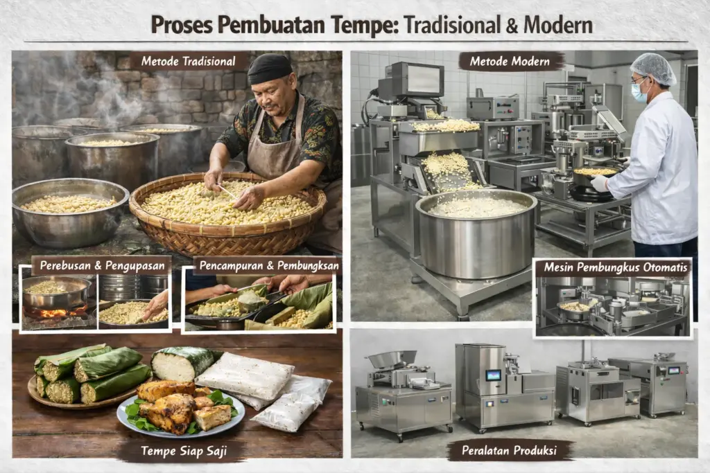 Proses Pembuatan Tempe: Tradisional dan Modern, Sejarah, serta Peralatan yang Digunakan
