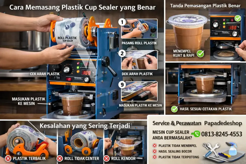 Cara Memasang Plastik Cup Sealer yang Benar agar Tidak Bocor dan Hasil Rapi