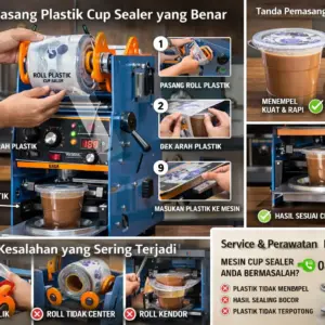 Cara Memasang Plastik Cup Sealer yang Benar agar Tidak Bocor dan Hasil Rapi
