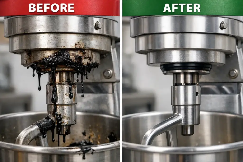 Fungsi Oil Seal dan Penyebab Kebocoran Gemuk pada Planetary Mixer: Panduan Lengkap untuk Menjaga Performa Mesin Tetap Optimal