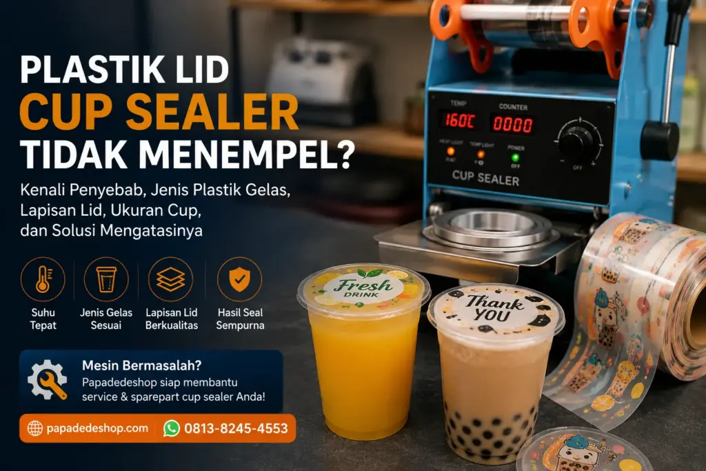 7 Penyebab Plastik Lid Cup Sealer Tidak Menempel pada Gelas Plastik dan Cara Mengatasinya